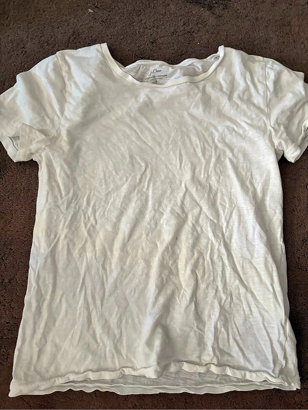 J.Crew Vintage Cotton Tee Short Sleeve White Size Small